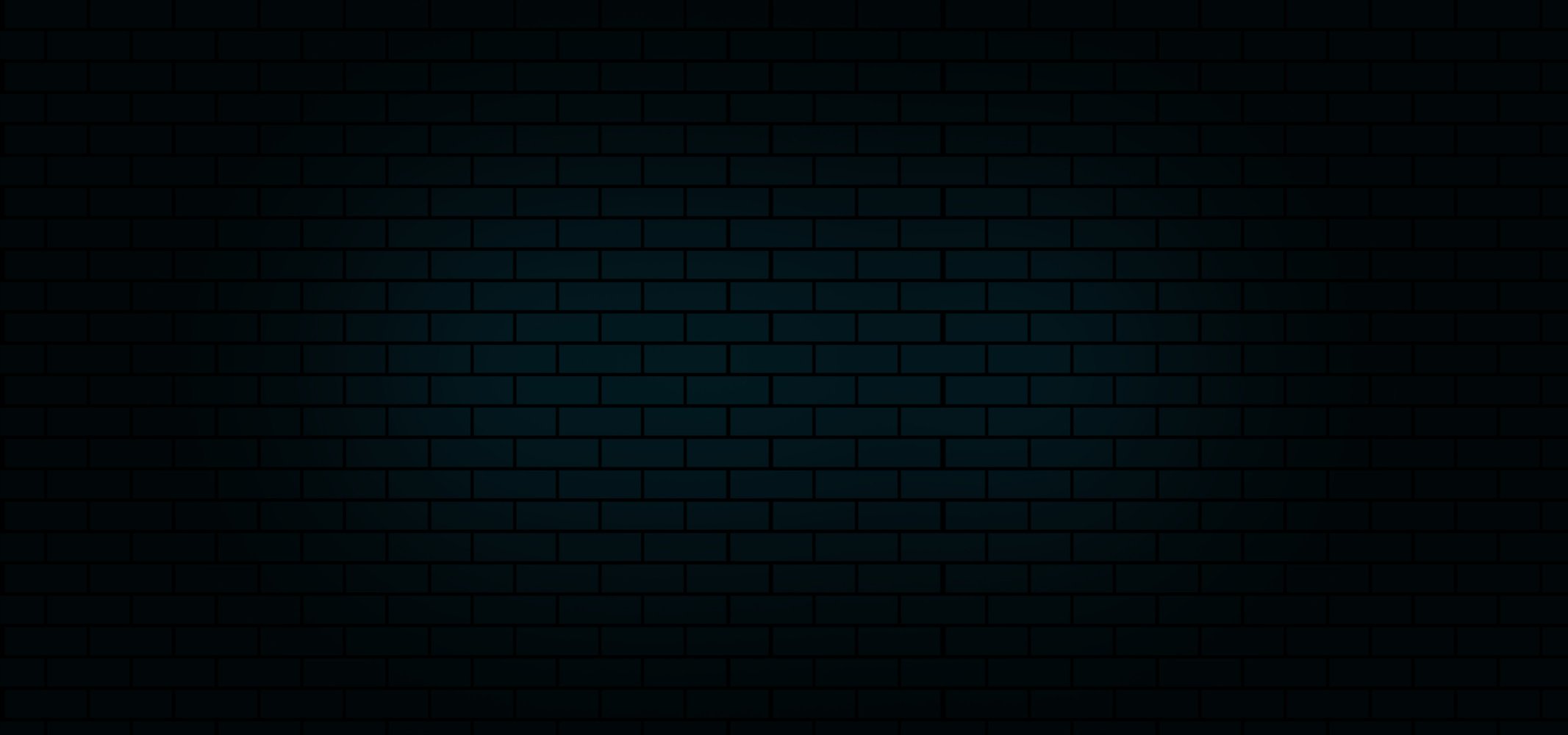 Brick wall on dark background